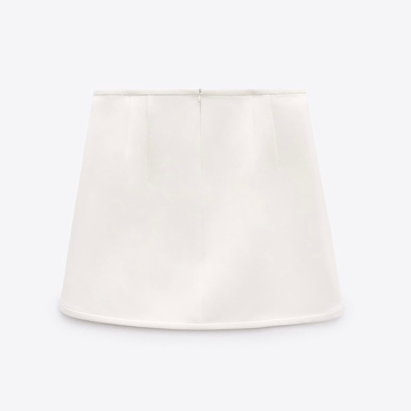 NWT Zara Off White Mini Skirt with Side Buttons Size L - Picture 3 of 7